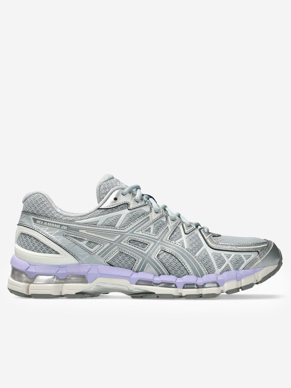 Оригінальна Gel Kayano 20 Piedmont Grey With Purple Asics – боковий вид