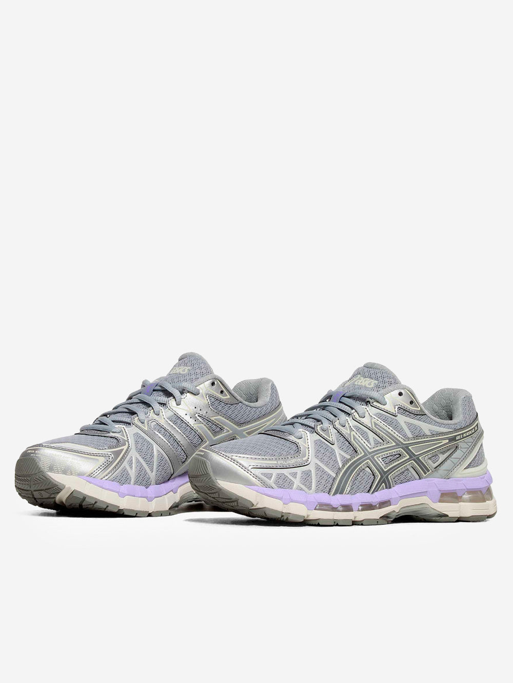 Оригінальна Gel Kayano 20 Piedmont Grey With Purple Asics – вид ззаду