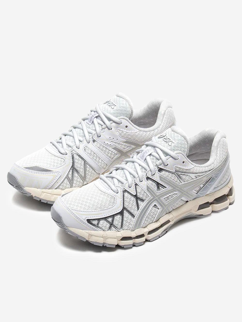 Оригінальна Gel Kayano 20 White Pure Silver Asics – вид ззаду