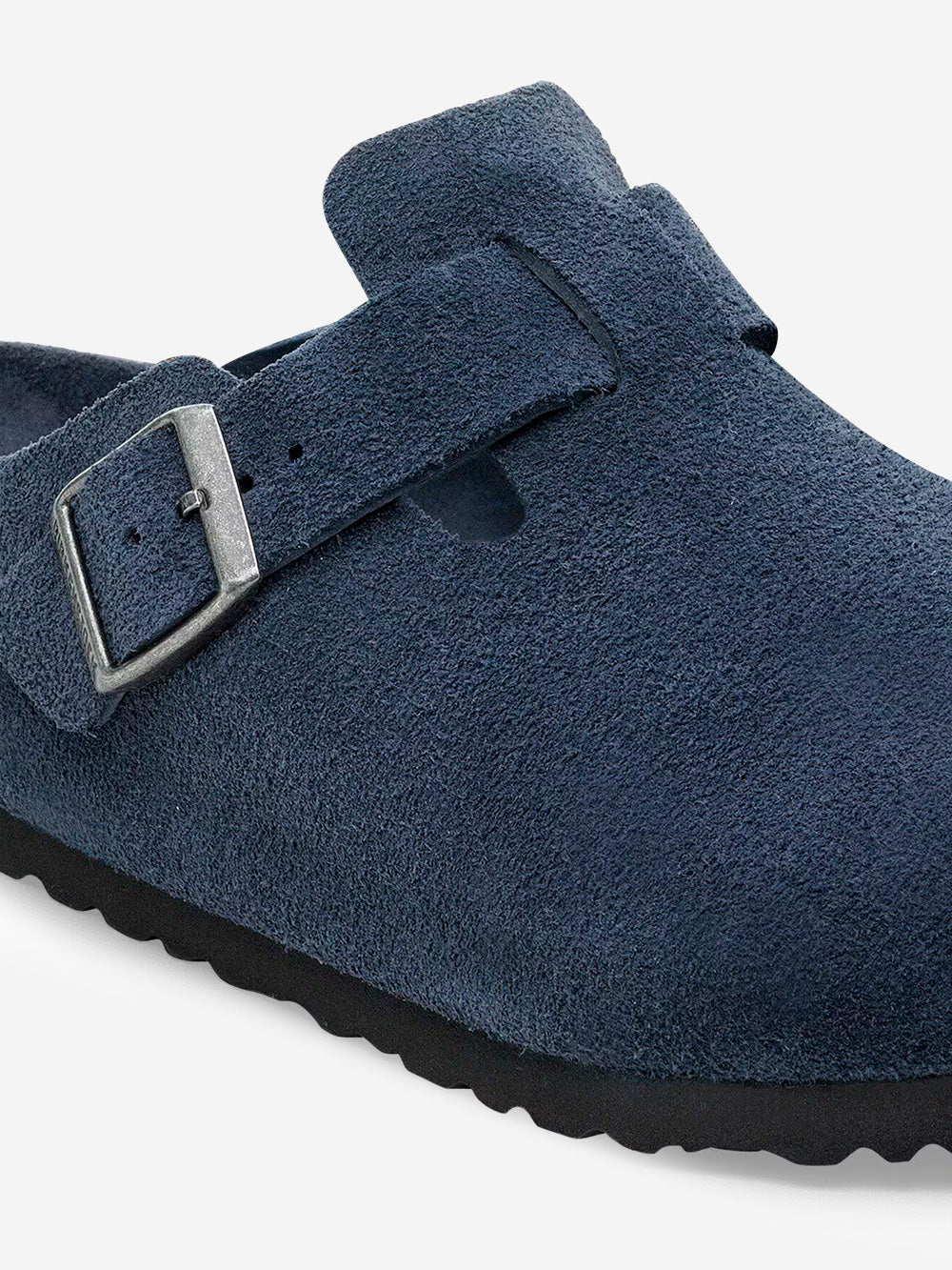 Boston Suede Blue Soft Footbed Birkenstock – Гарантія оригінальності – детальний вид - BIRKENSTOCK
