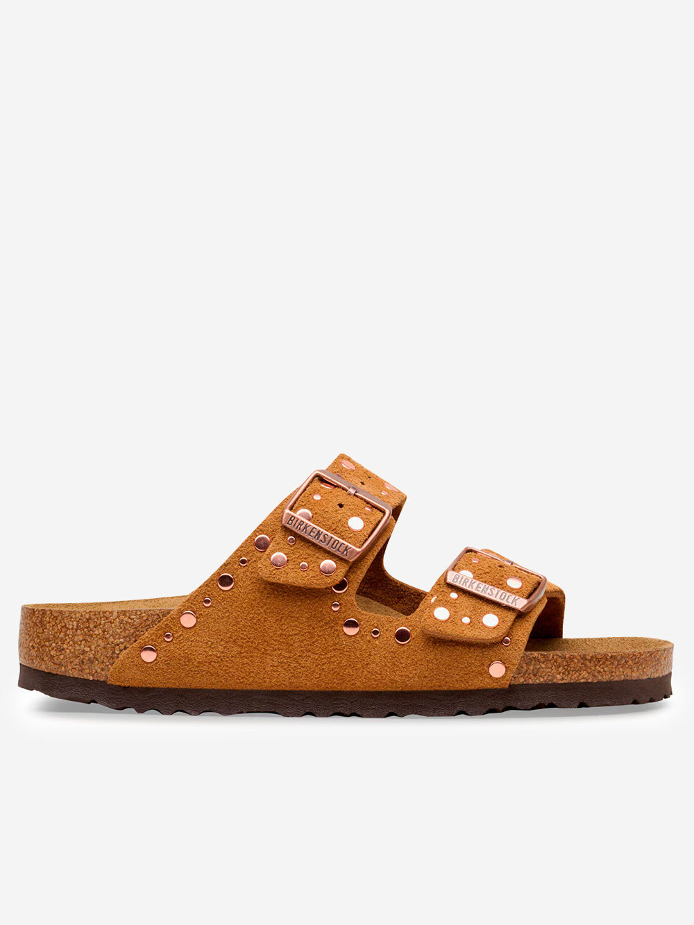 Arizona Rivet In Suede Mink Birkenstock – Гарантія оригінальності – боковий вид - BIRKENSTOCK