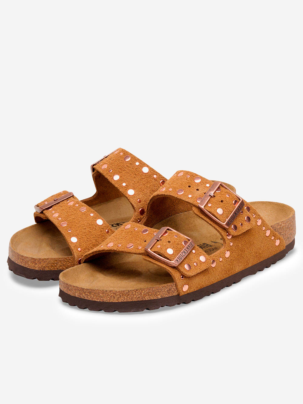 Arizona Rivet In Suede Mink Birkenstock – Гарантія оригінальності – вид ззаду - BIRKENSTOCK