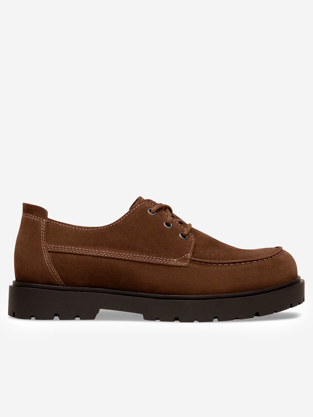 Highwood Lace Low Lace-Up Shoes In Brown Suede Carafe Birkenstock оригінал – Купити в Україні – боковий вид
