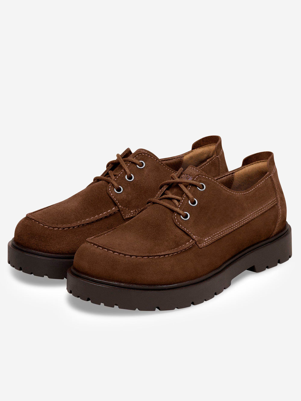 Highwood Lace Low Lace-Up Shoes In Brown Suede Carafe Birkenstock оригінал – Купити в Україні – вид ззаду