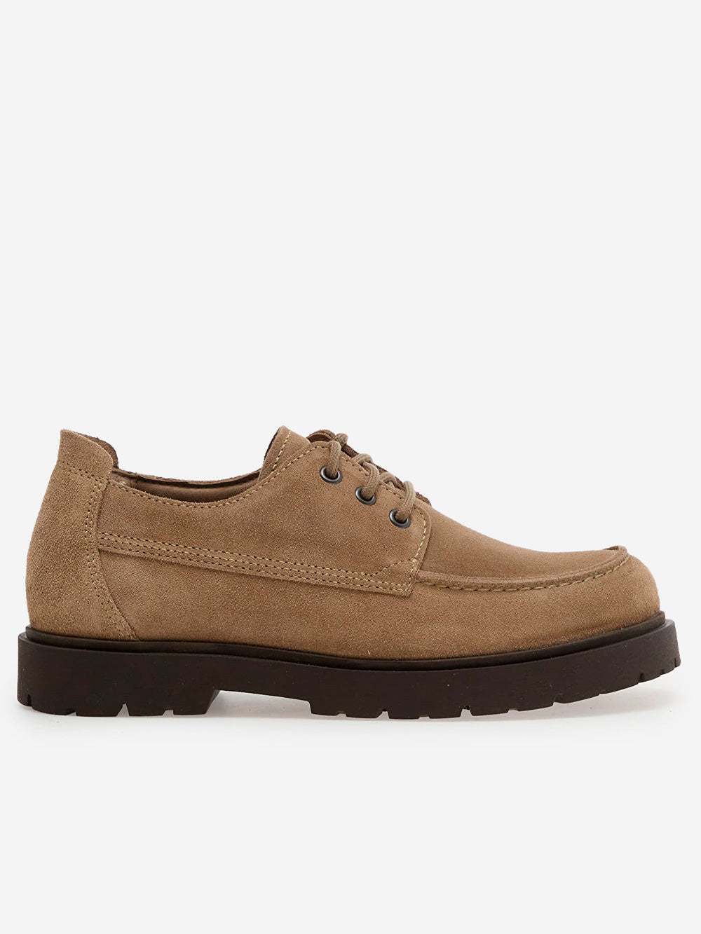 Оригінальна Highwood Lace Low Lace-Up Shoes In Taupe Suede Birkenstock – боковий вид