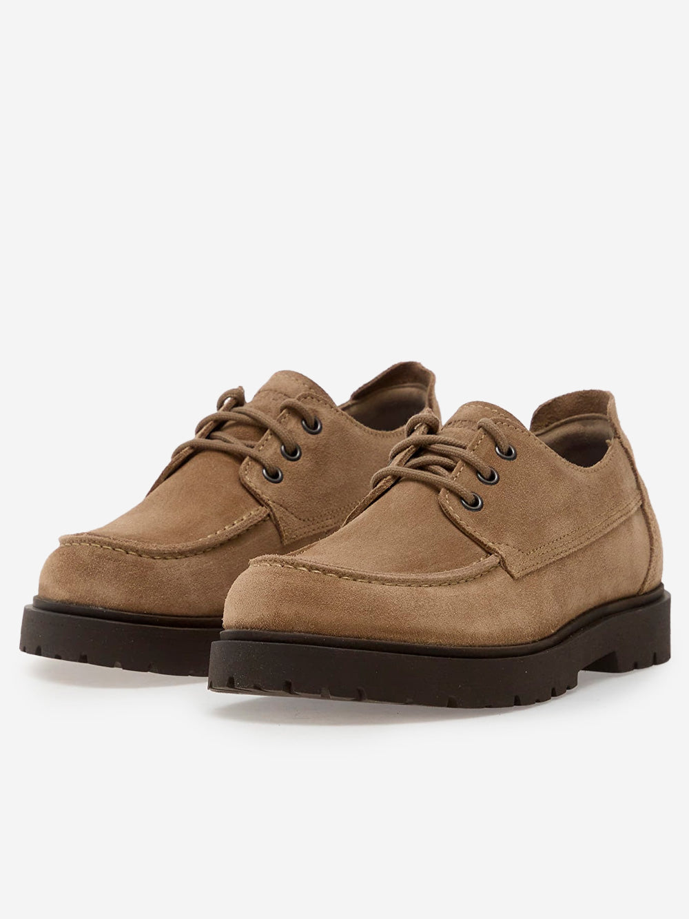 Оригінальна Highwood Lace Low Lace-Up Shoes In Taupe Suede Birkenstock – вид ззаду
