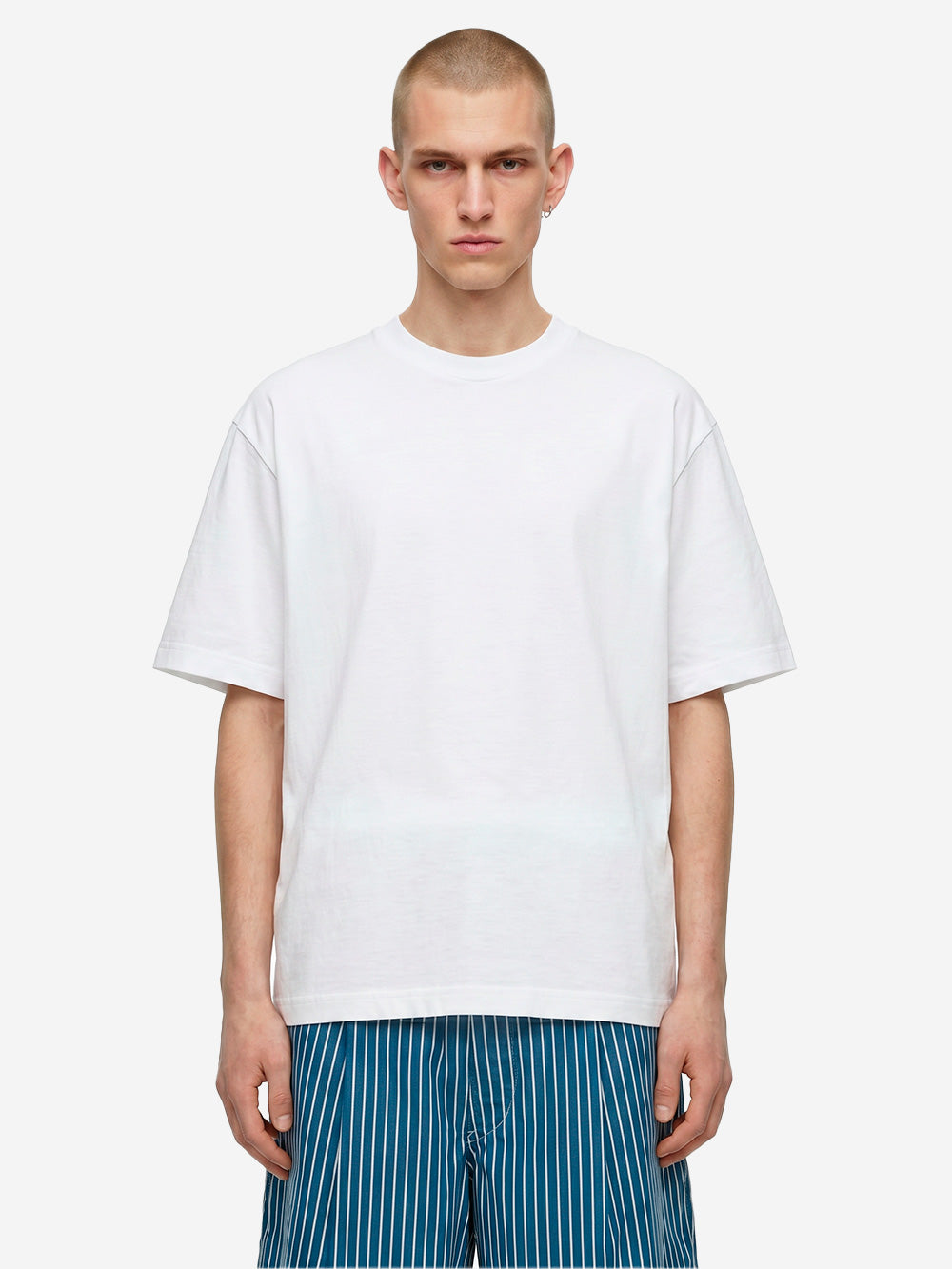 White Cotton Jersey T-Shirt With Cdg Logo On The Back Comme des garcons – Гарантія оригінальності – детальний вид