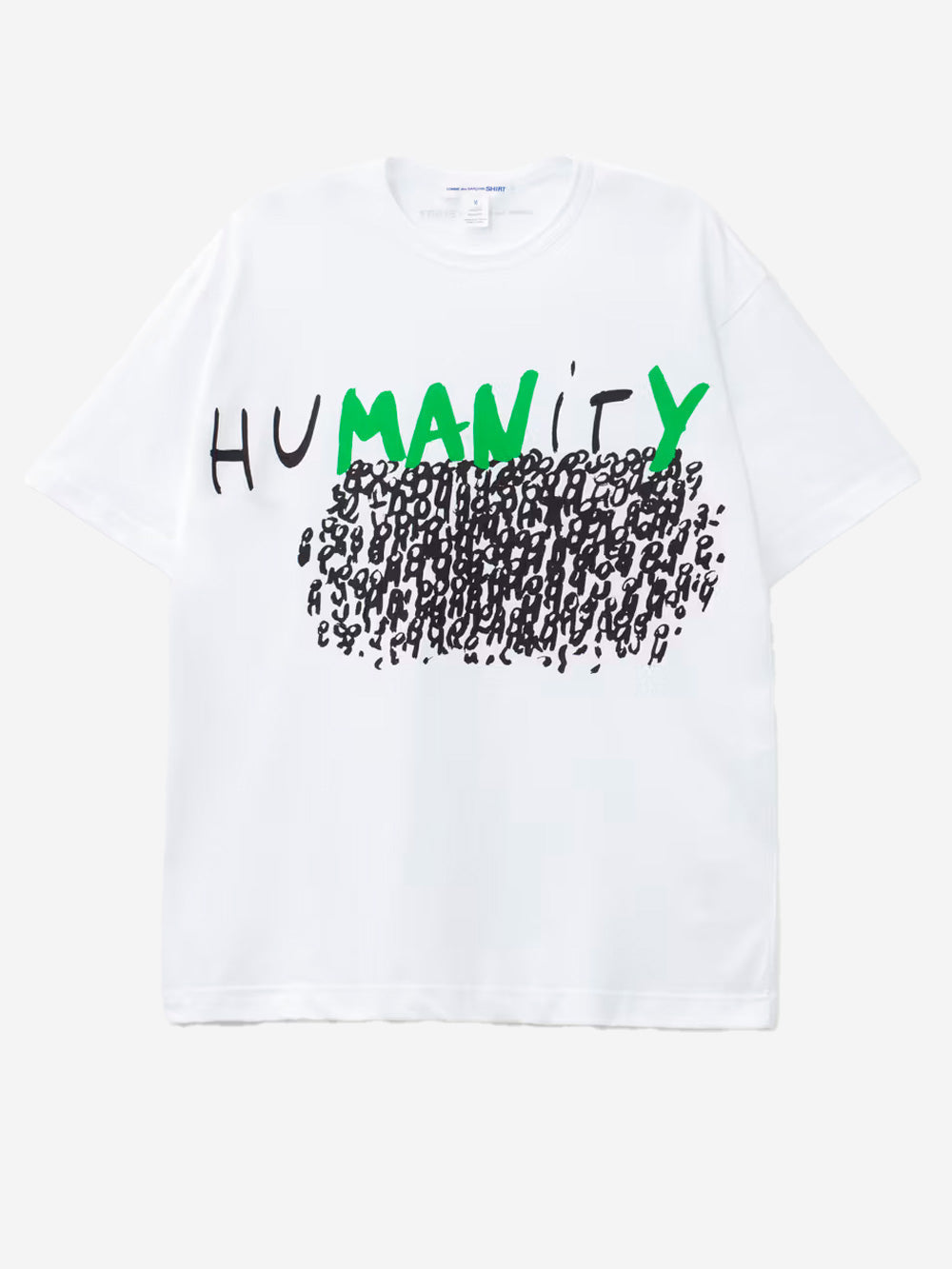 T-Shirt Bianco Comme des garcons – Гарантія оригінальності – боковий вид