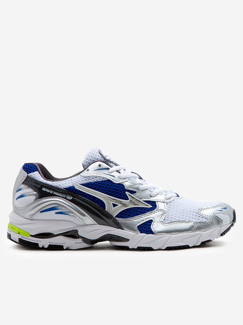 Оригінальна Sl Wave Rider 10 White And Silver With Blue Mizuno – боковий вид