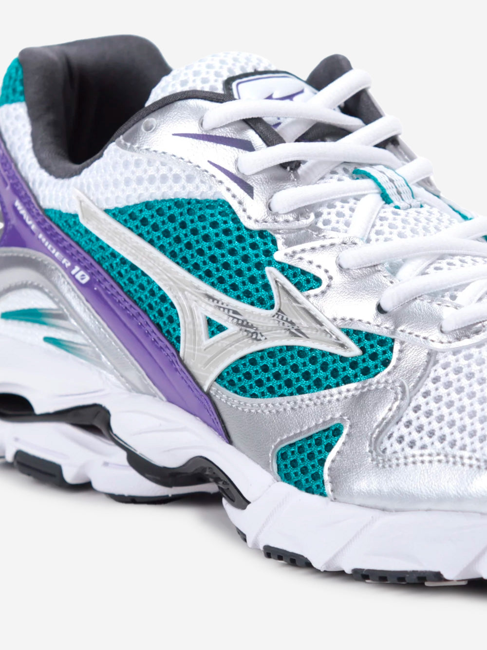 Sl Wave Rider 10 White And Silver With Teal Blue Mizuno оригінал – Купити в Україні – детальний вид