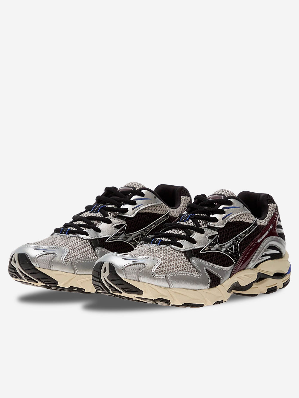 Sl Wave Rider 10 Gray With Black And Purple Mizuno – Гарантія оригінальності – вид ззаду