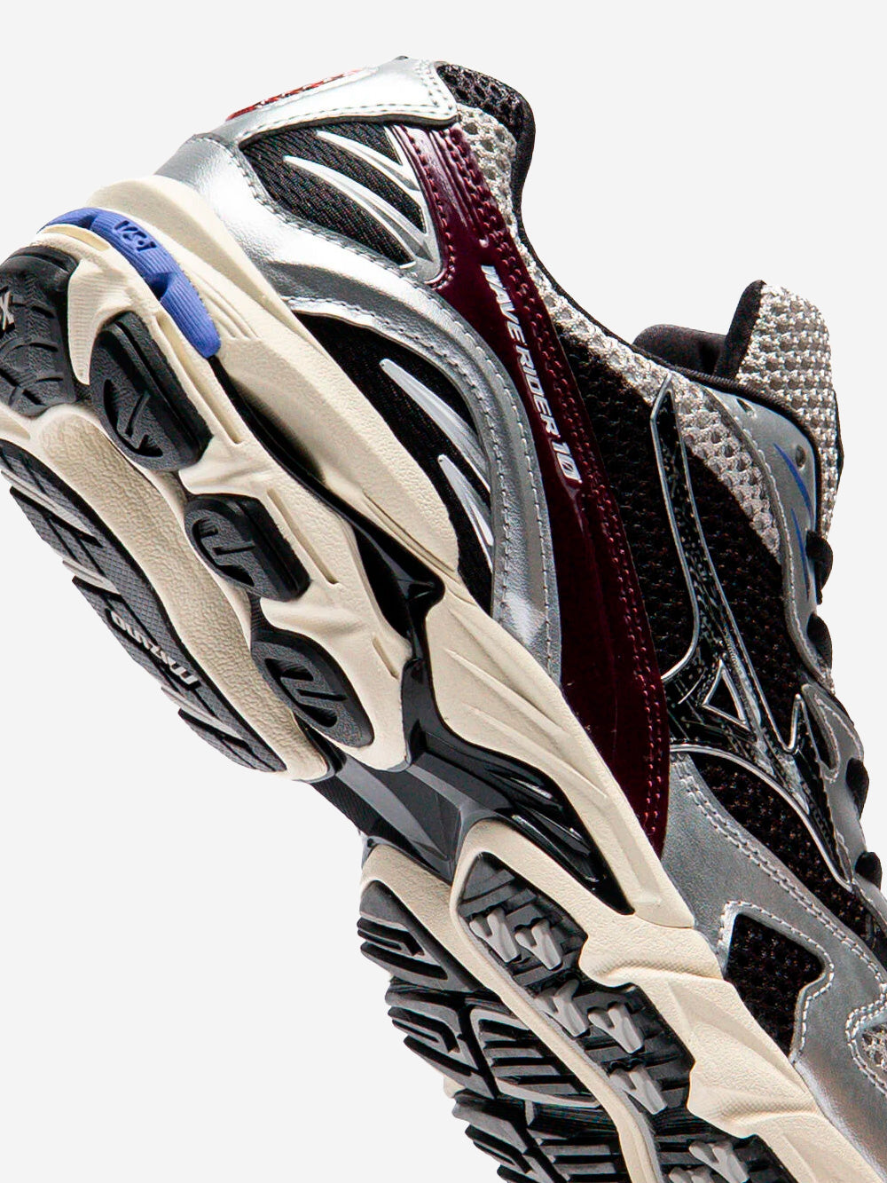 Sl Wave Rider 10 Gray With Black And Purple Mizuno – Гарантія оригінальності – детальний вид