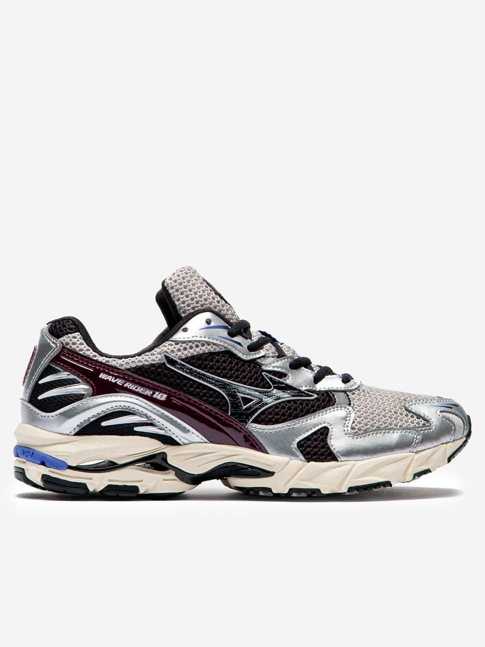 Sl Wave Rider 10 Gray With Black And Purple Mizuno – Гарантія оригінальності – боковий вид