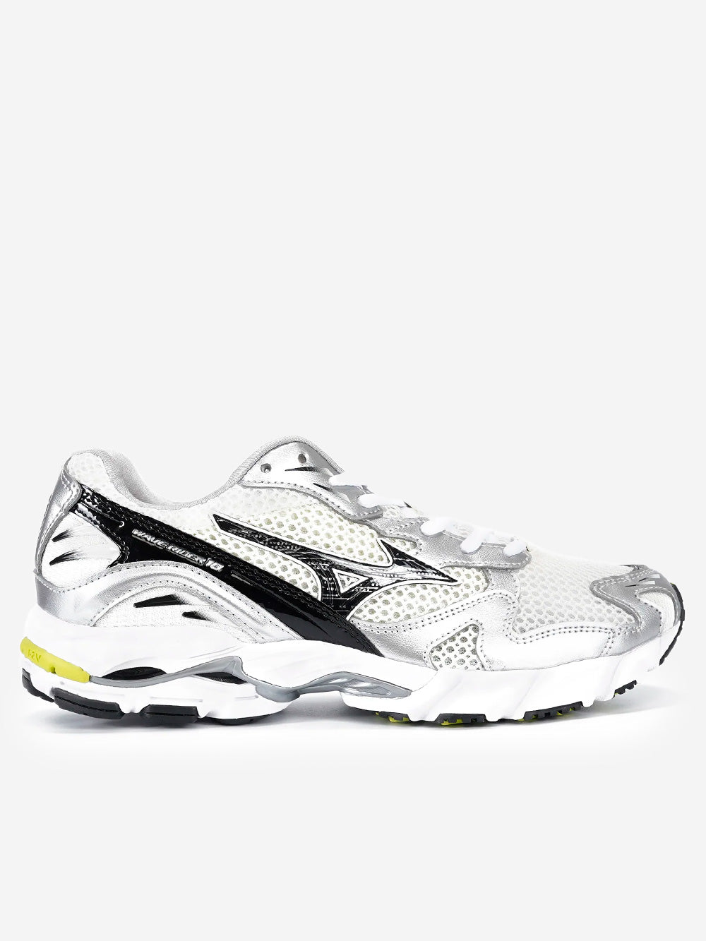 Оригінальна Sl Wave Rider 10 White And Silver With Lime Mizuno – боковий вид