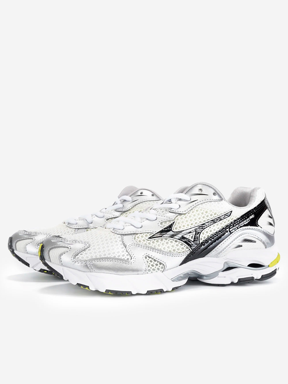 Оригінальна Sl Wave Rider 10 White And Silver With Lime Mizuno – вид ззаду