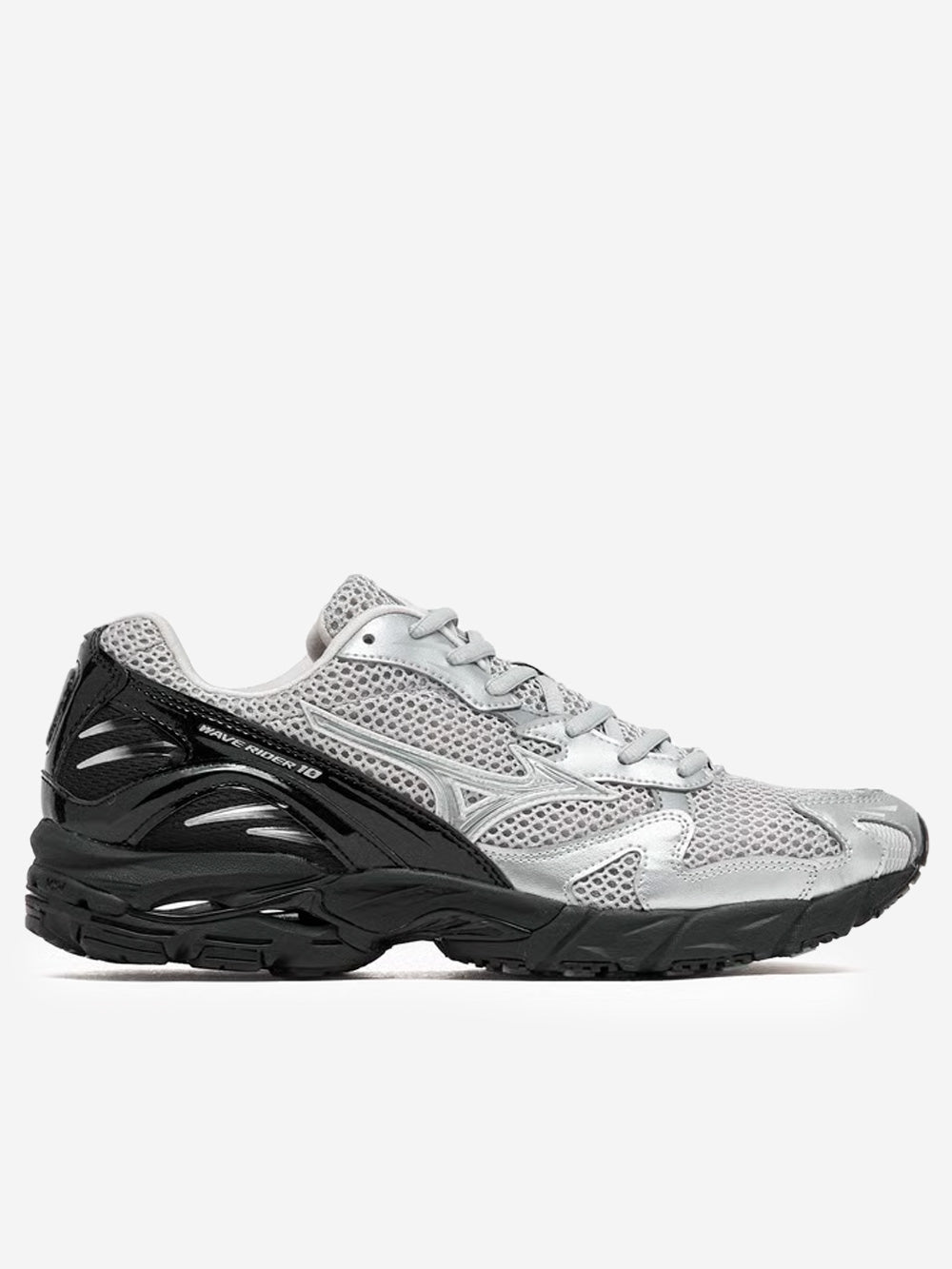 Оригінальна Wave Rider 10 Silver And Black Mizuno – боковий вид