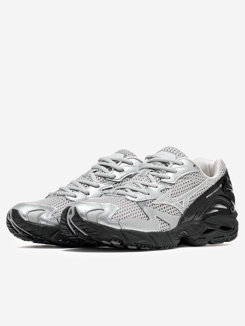 Оригінальна Wave Rider 10 Silver And Black Mizuno – вид ззаду
