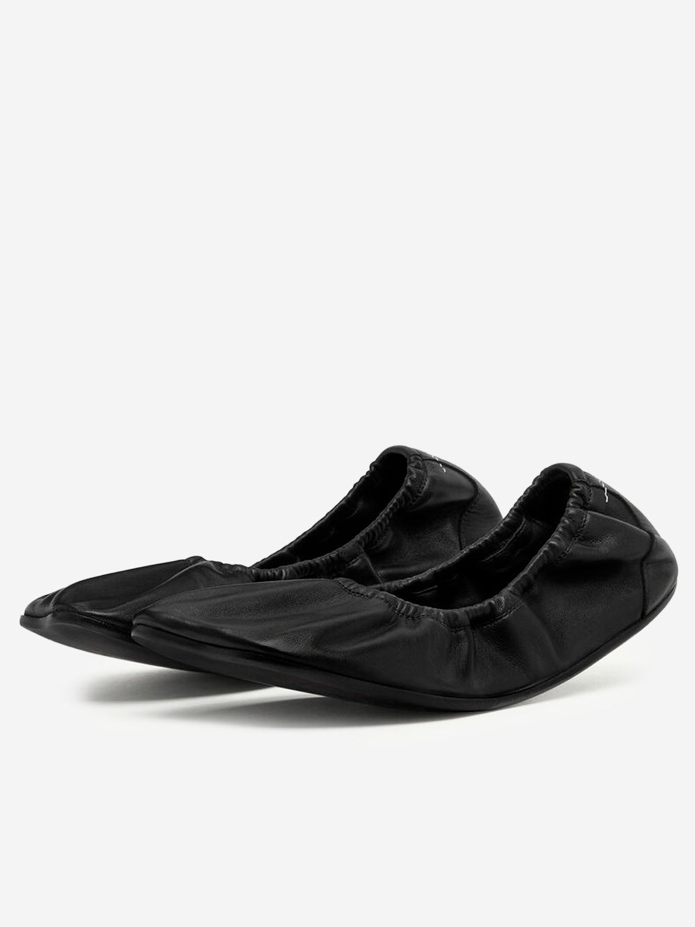 Black Leather Anatomic Travel Ballerinas Maison margiela оригінал – Купити в Україні – вид ззаду