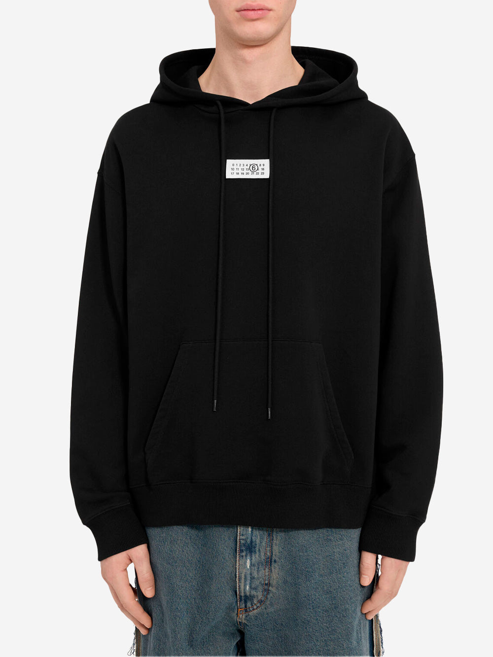 Oversized Hooded Sweatshirt With Numeric Logo Maison margiela – Гарантія оригінальності – детальний вид - MAISON MARGIELA