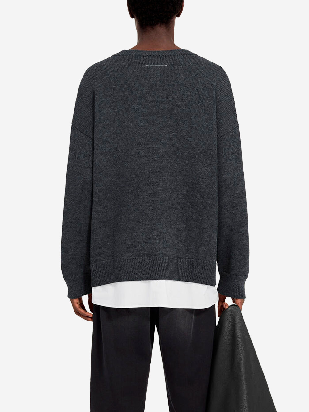 Оригінальна Two-In-One Varsity Style Wool Blend Sweater Maison margiela – збільшений вид