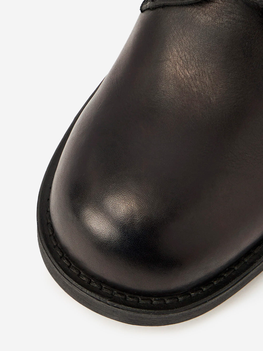 Black Leather Derby With Stitch Maison margiela – Гарантія оригінальності – детальний вид