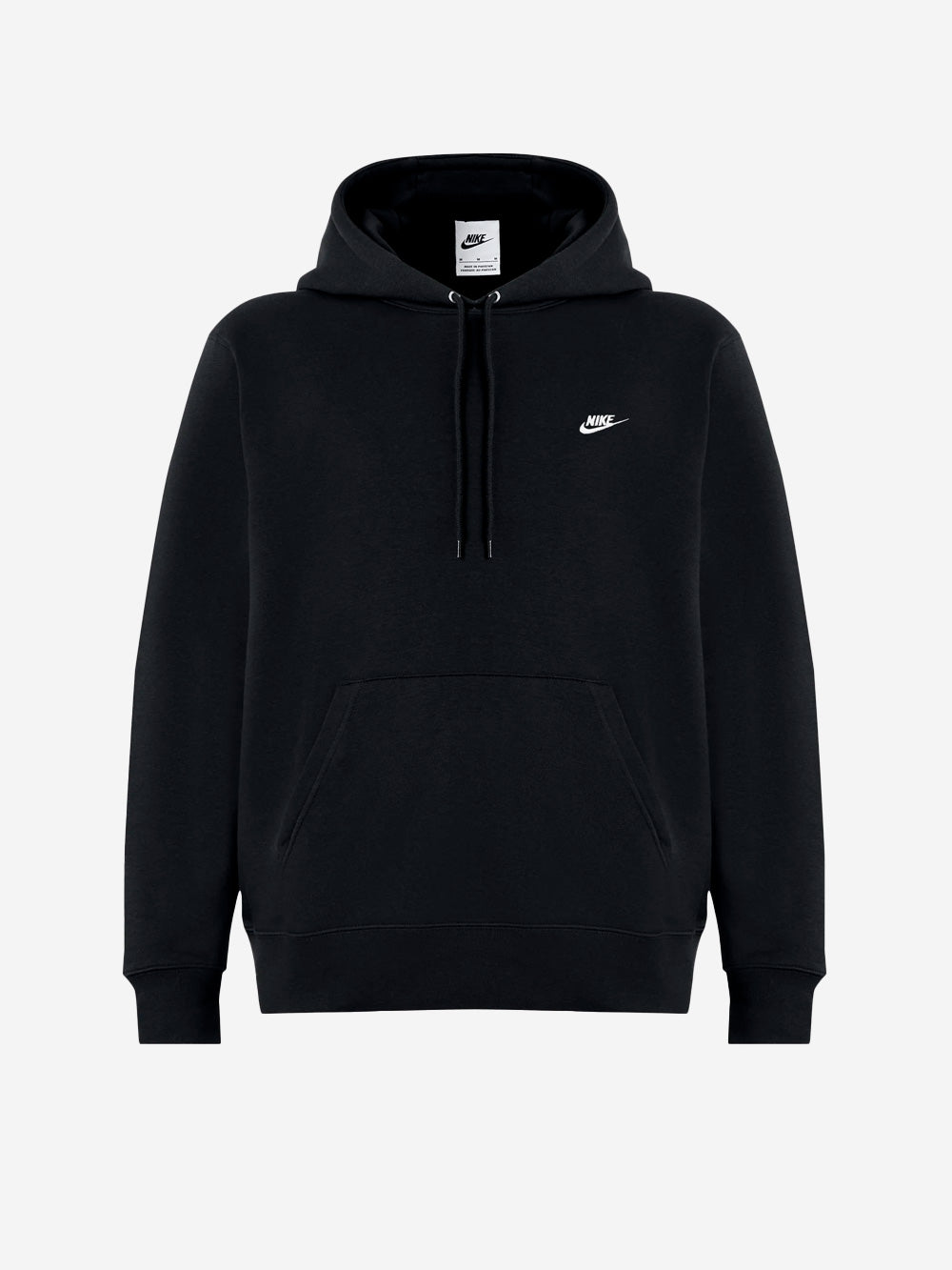 Black Pullover Sweatshirt With Hood And Swoosh Nike – Гарантія оригінальності – боковий вид