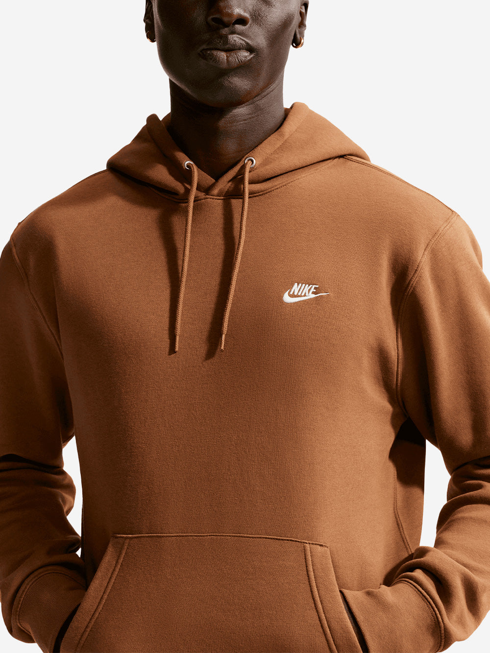 Brown Pullover Hoodie With Swoosh Nike оригінал – Купити в Україні – детальний вид