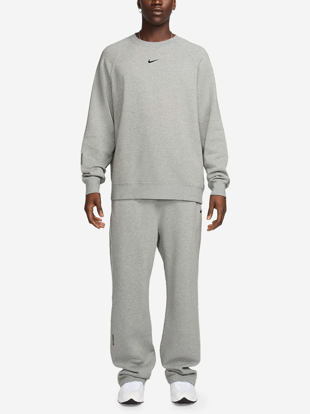 Оригінальна X Drake Nocta Grey Fleece Crewneck Sweater Nike – вид ззаду