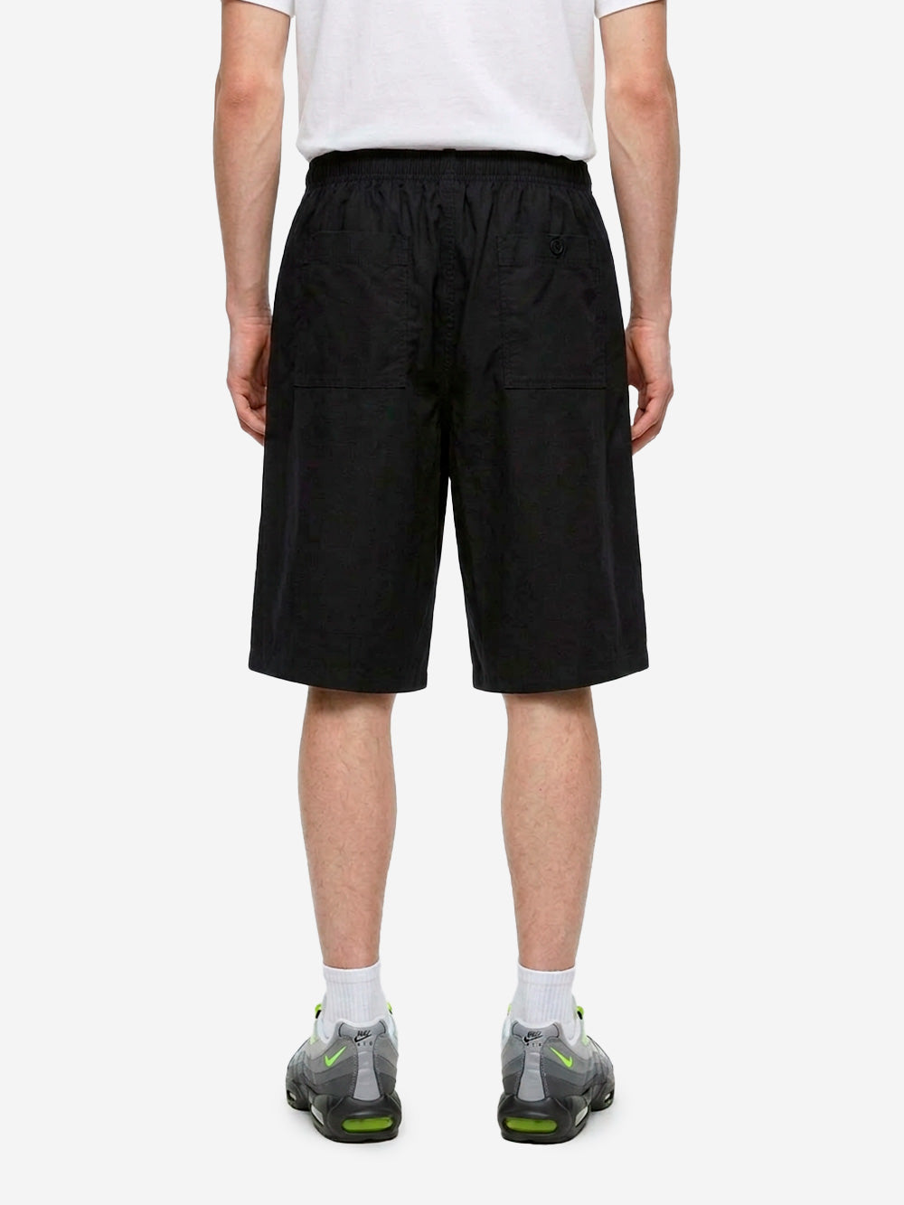 Black Pleated Oversized Shorts With Swoosh Nike оригінал – Купити в Україні – збільшений вид