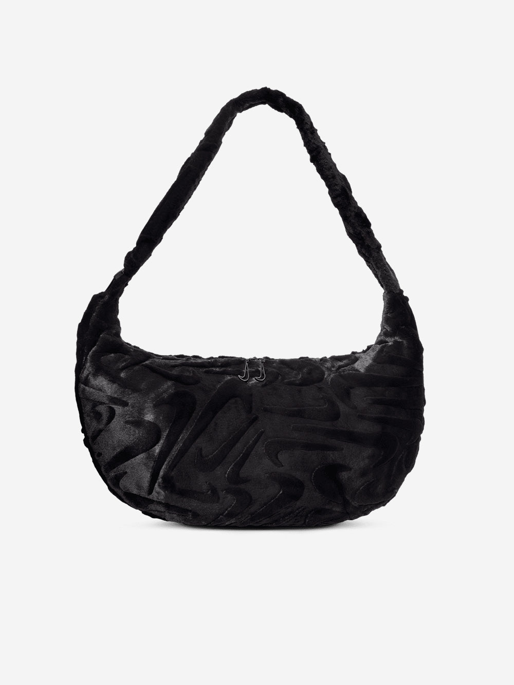 Оригінальна Black Faux Fur Slouchy Bag Nike – боковий вид