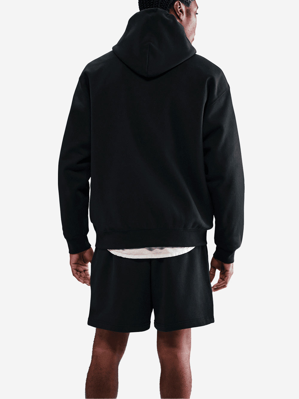 Black Pullover Sweatshirt With Hood And Swoosh Nike – Гарантія оригінальності – збільшений вид