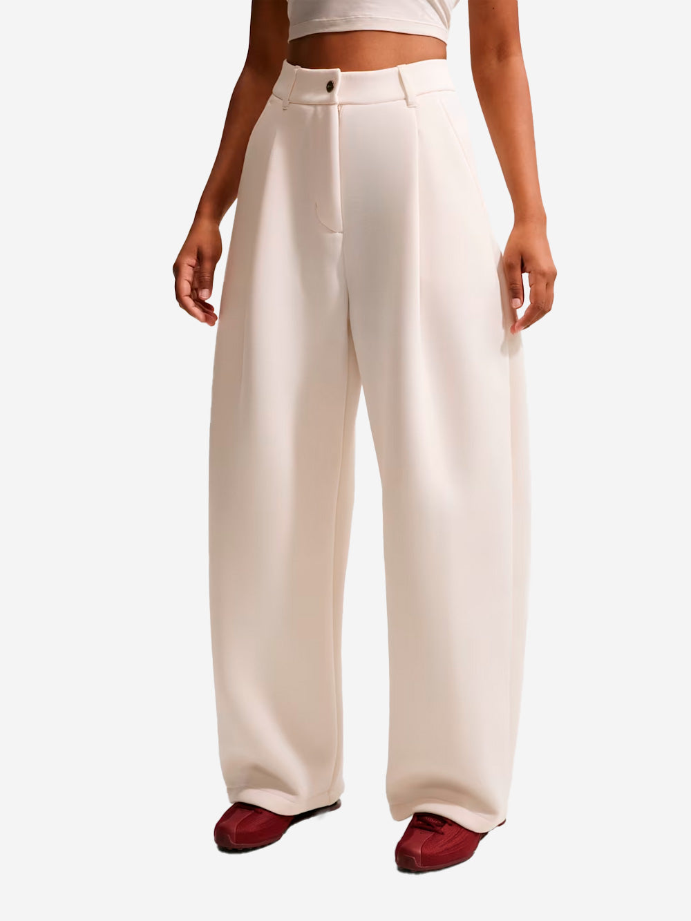 Cream Wide-Leg Fleece Pants In Modal Blend Nike оригінал – Купити в Україні – детальний вид