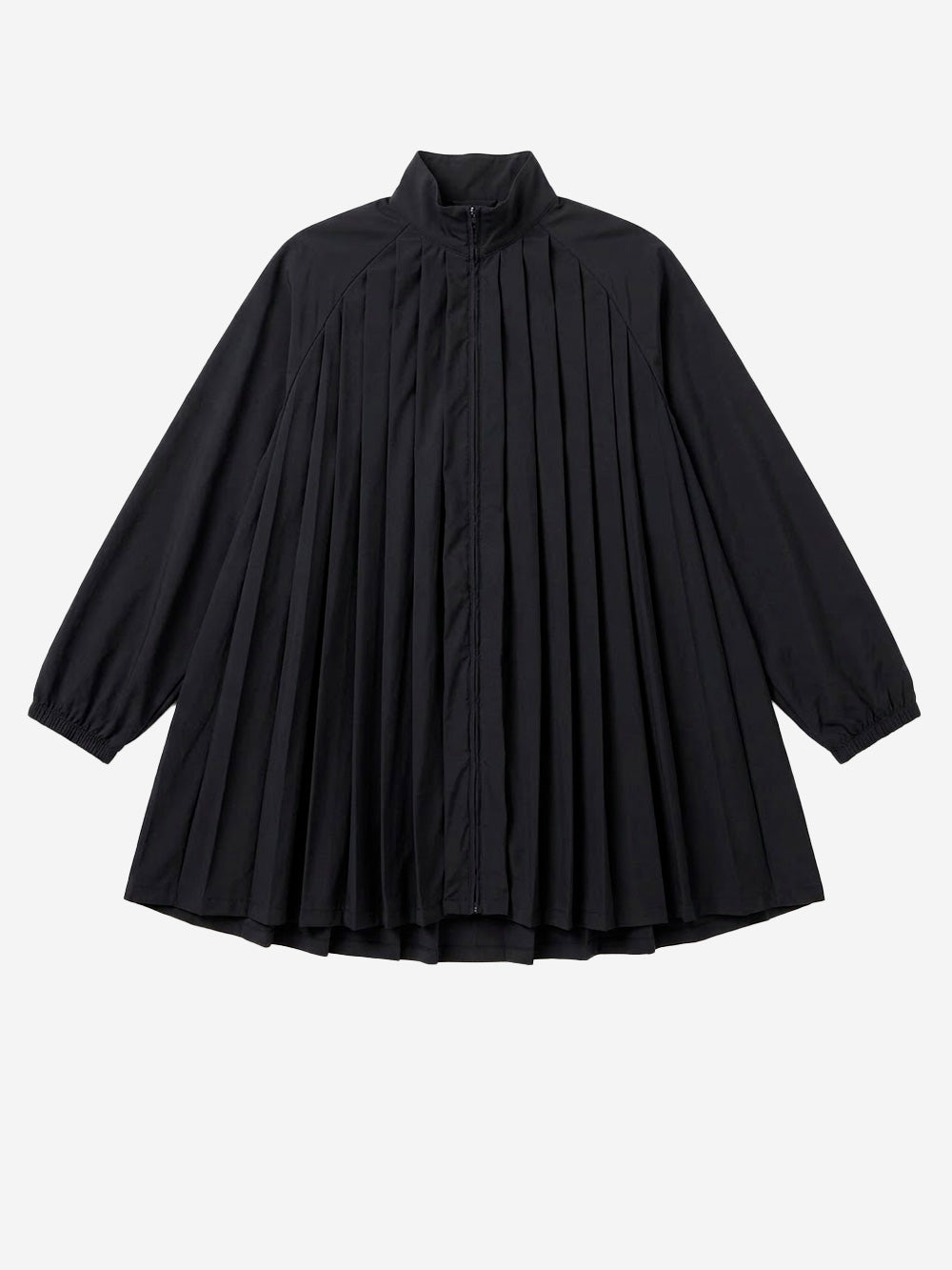 Black Long Sleeve Oversized Mini Dress With Pleats Nike оригінал – Купити в Україні – боковий вид