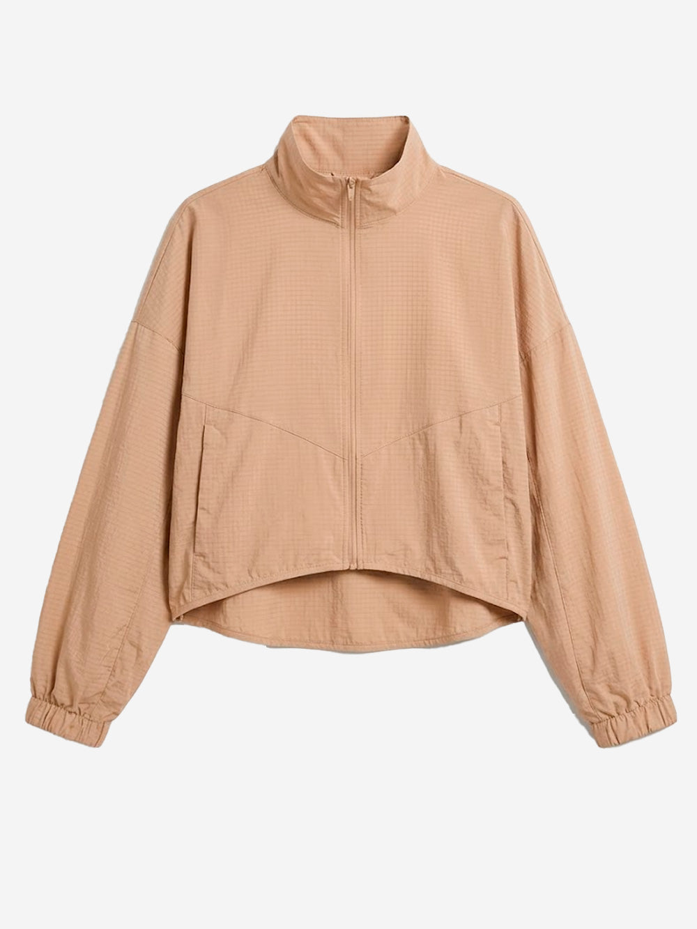 Lightweight Oversize Jacket In Beige Ripstop Nylon Nike – Гарантія оригінальності – боковий вид