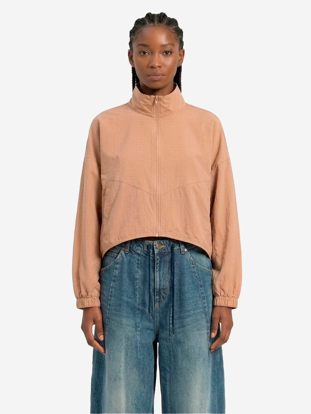 Lightweight Oversize Jacket In Beige Ripstop Nylon Nike – Гарантія оригінальності – детальний вид