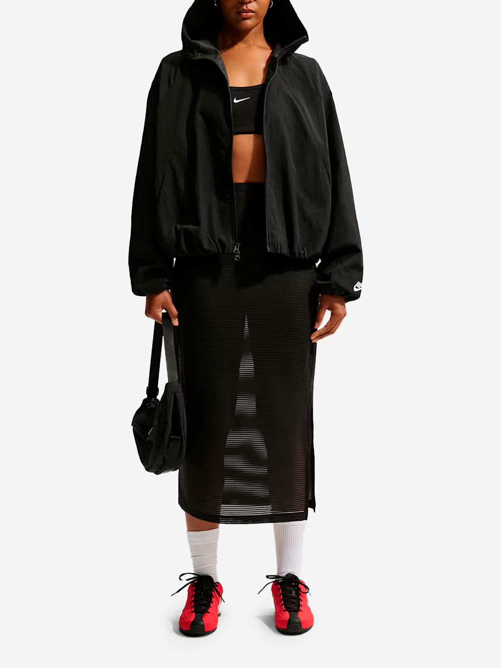 Water-Repellent Taffeta Oversize Hooded Jacket Nike оригінал – Купити в Україні – вид ззаду
