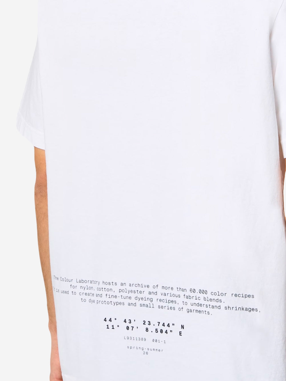 Оригінальна White Cotton T-Shirt With All Around Compass Print Stone island – збільшений вид