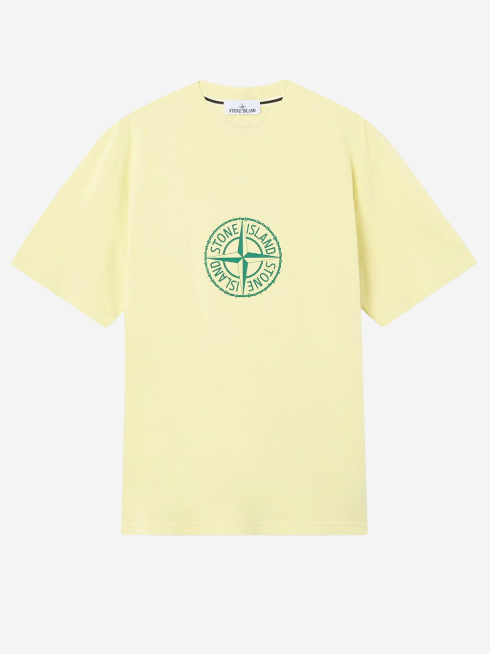 T-Shirt Giallo Stone island – Гарантія оригінальності – боковий вид