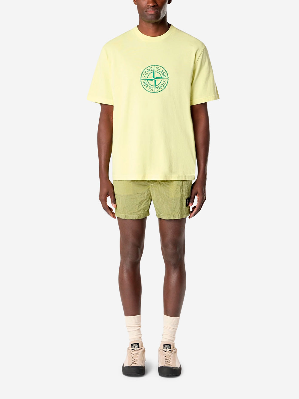 T-Shirt Giallo Stone island – Гарантія оригінальності – вид ззаду