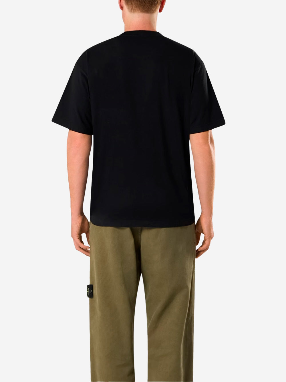 Black Short Sleeve T-Shirt With Compass Patch Stone island оригінал – Купити в Україні – збільшений вид
