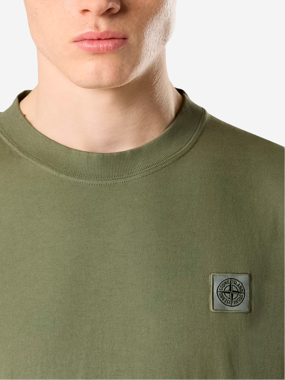 Military Green Short Sleeve T-Shirt With Compass Patch Stone island оригінал – Купити в Україні – детальний вид