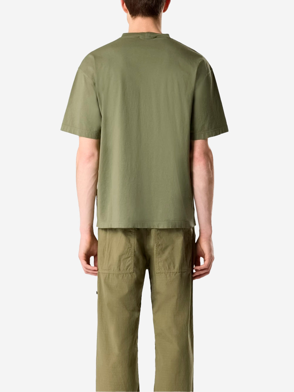 Military Green Short Sleeve T-Shirt With Compass Patch Stone island оригінал – Купити в Україні – збільшений вид