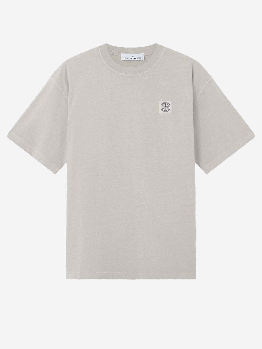 Оригінальна Gray Short Sleeve T-Shirt With Compass Patch Stone island – боковий вид