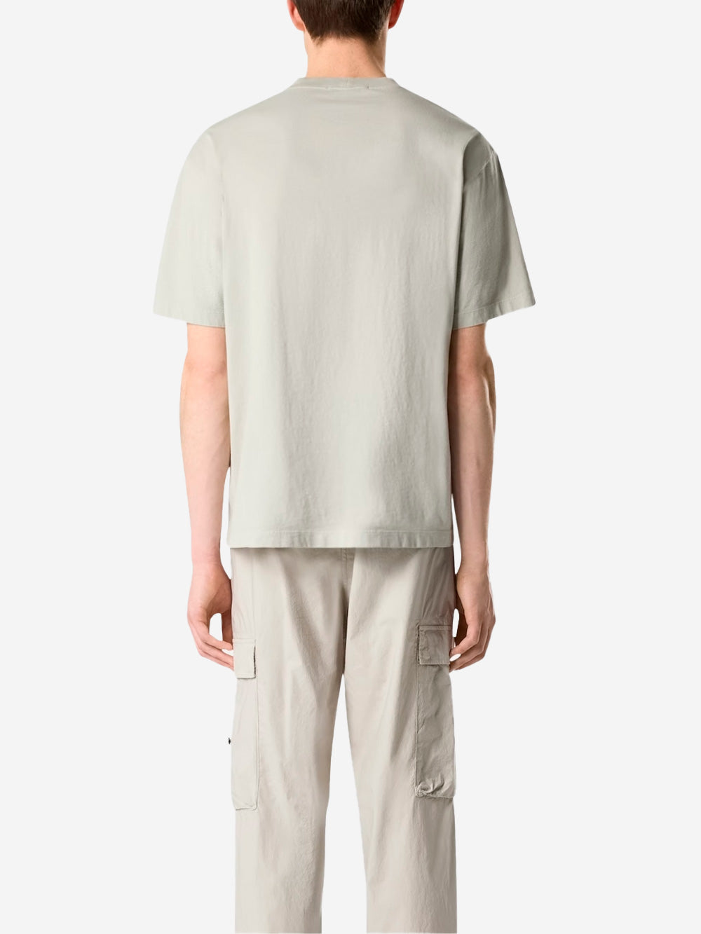 Оригінальна Gray Short Sleeve T-Shirt With Compass Patch Stone island – збільшений вид