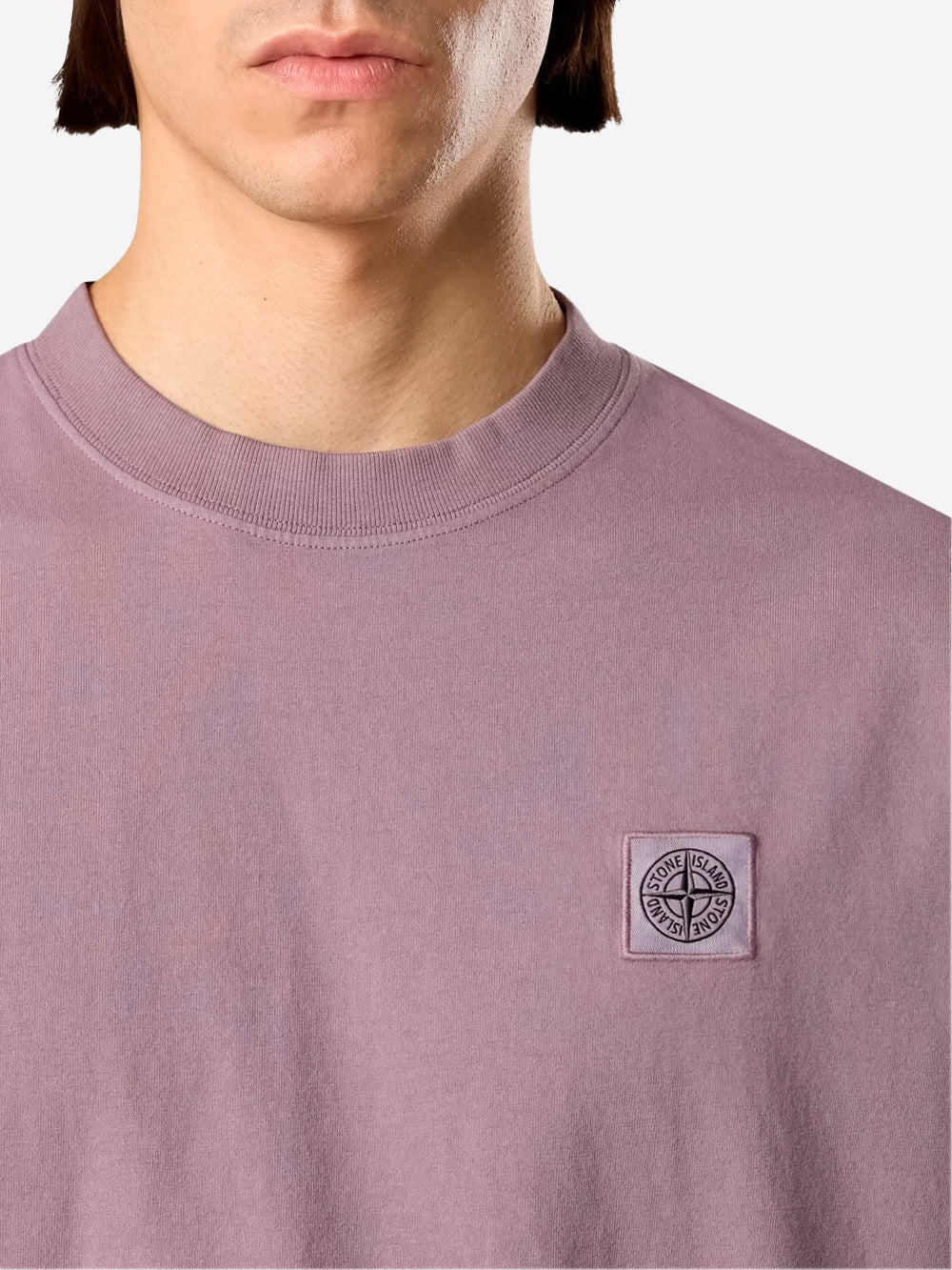Оригінальна Lilac Short Sleeve T-Shirt With Compass Patch Stone island – детальний вид