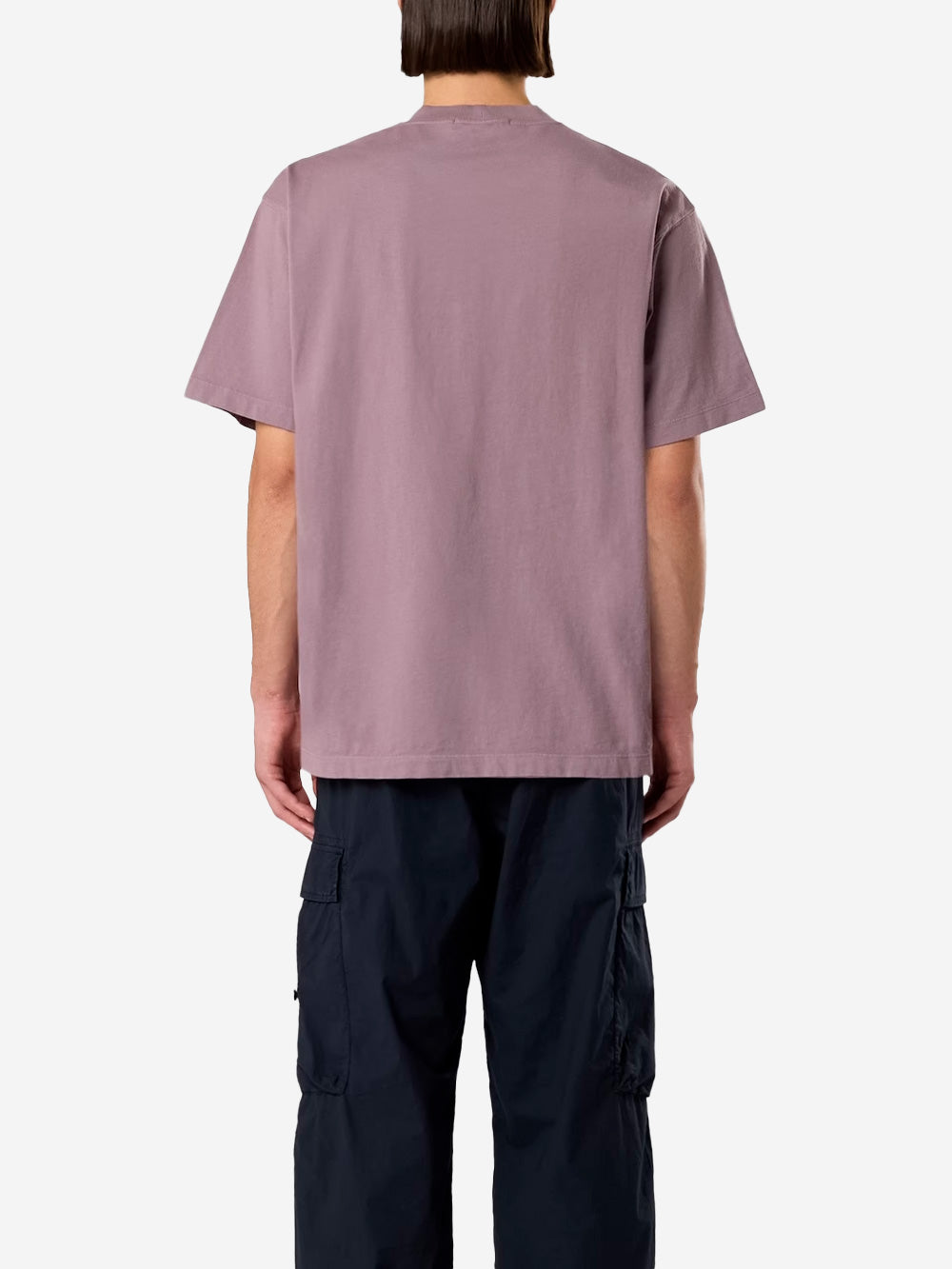 Оригінальна Lilac Short Sleeve T-Shirt With Compass Patch Stone island – збільшений вид