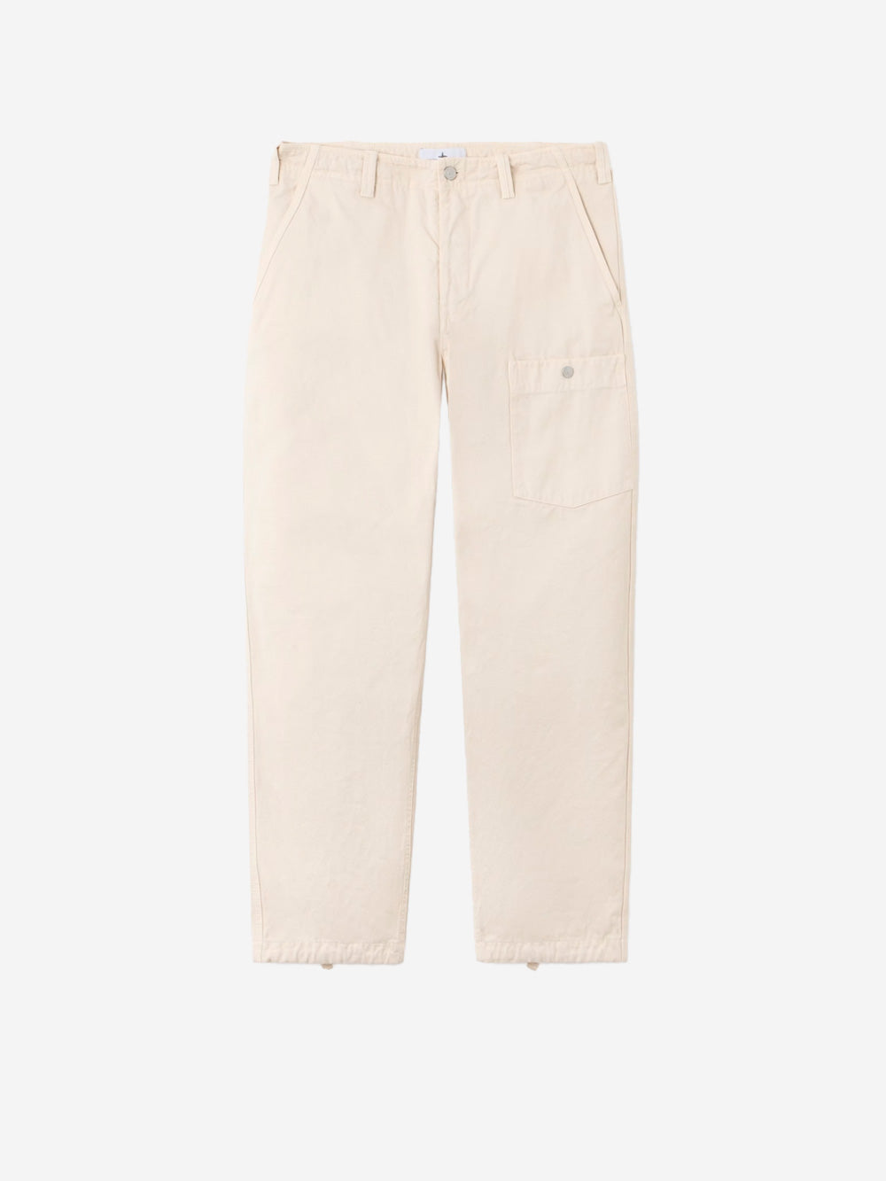 Ivory Cotton Twill Marina Cargo Pants Stone island оригінал – Купити в Україні – боковий вид