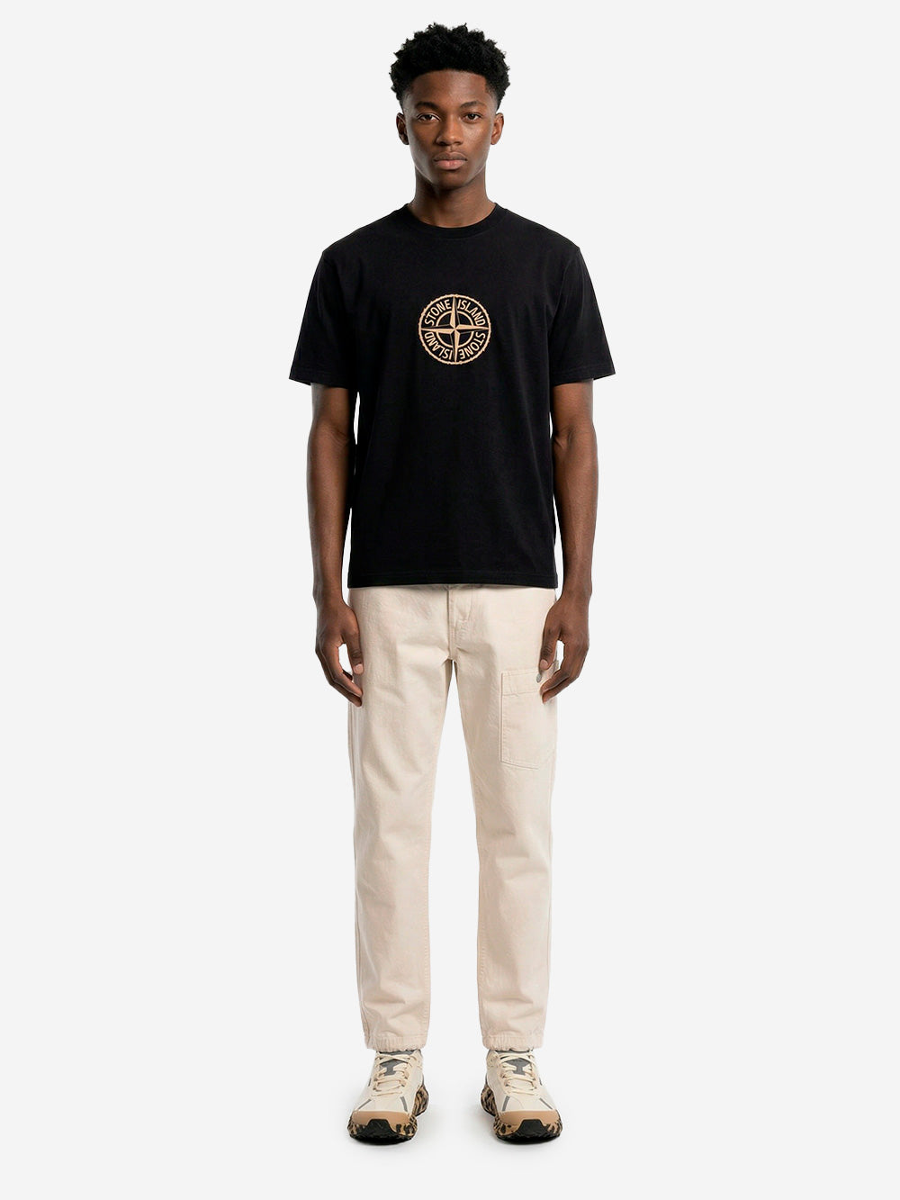 Ivory Cotton Twill Marina Cargo Pants Stone island оригінал – Купити в Україні – вид ззаду