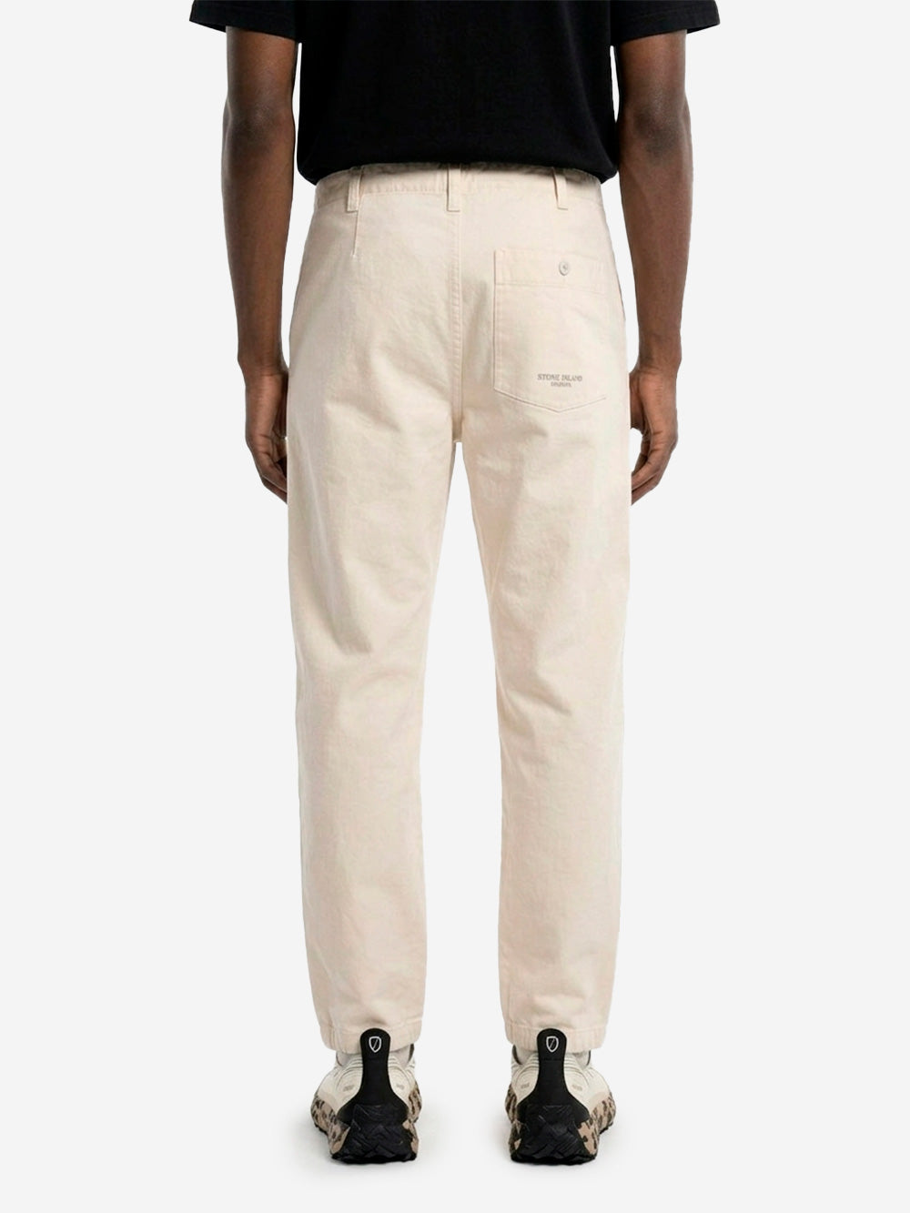 Ivory Cotton Twill Marina Cargo Pants Stone island оригінал – Купити в Україні – збільшений вид