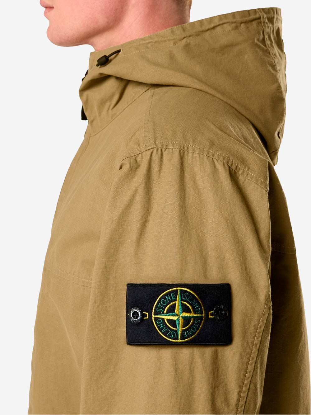 Military Green Jacket With Hood And Pigmented Resin Stone island оригінал – Купити в Україні – детальний вид
